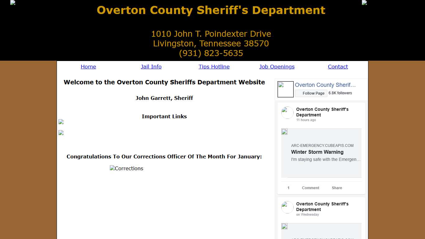 Overton County Sheriff's Department :: Home