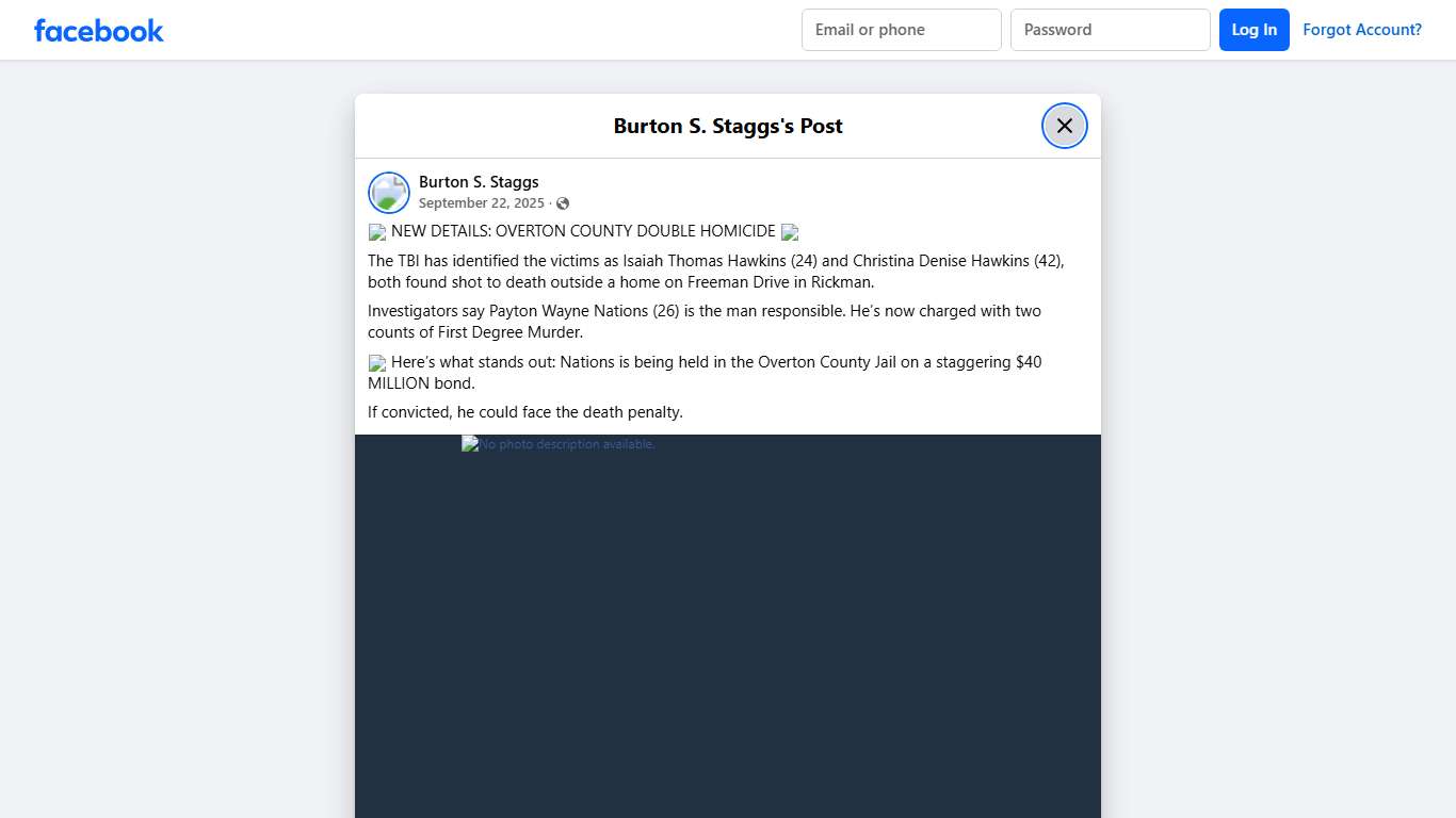 🚨 NEW DETAILS: OVERTON COUNTY DOUBLE... - Burton S. Staggs Facebook